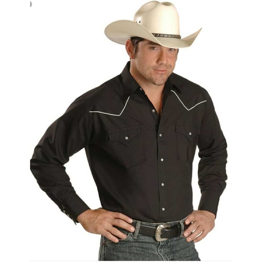 ELY Cattlemen Men's Long Sleeve  Western Shirt